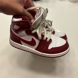 Nike Kids Red and White High-Top Sneakers TODDLER 10C